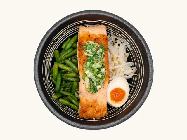 Gegrilltes Lachsfilet (蔥香鮭魚便當)